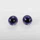 Glitter glas ogen blauw/zilver